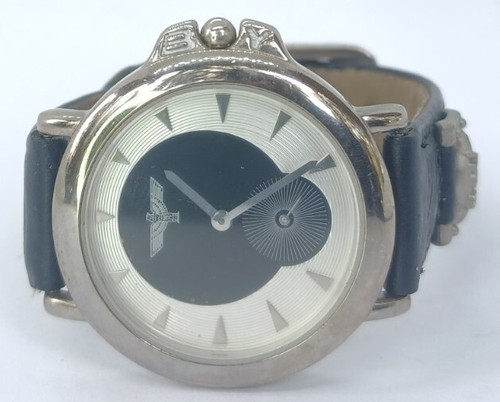 Vintage Boy London Watch Black Band Silver Case Seconds Subdial Kings Road Steph - Picture 2 of 22