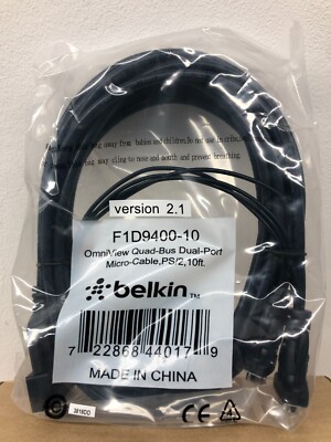 Belkin OmniView Quad-Bus Dual-Port Micro-Kabel PS/2 10 Fuß F1D9400-10 Version 2.1