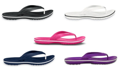 Crocs Crocband Flip Zehentrenner 11033 verschiedene Farben (Black, Navy, White)