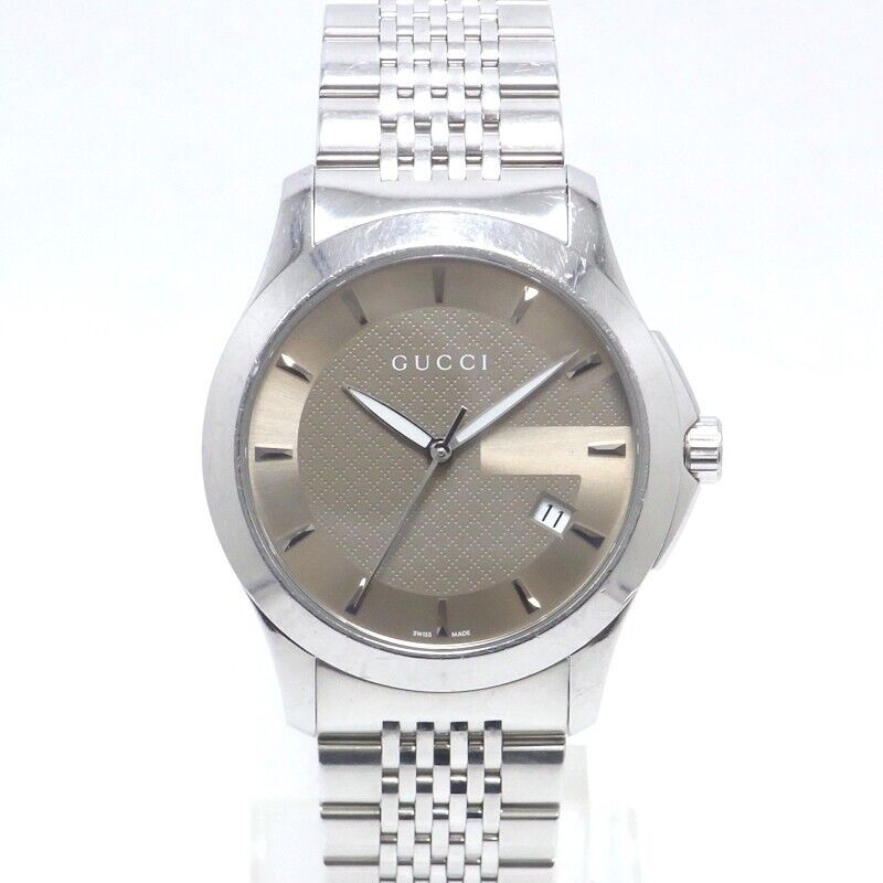 Gucci G Timeless 126.4 Watch Quartz 38mm Men's Brown Dial Gucci G Timeless 126.4 Watch Quartz 38mm Men's Brown Dial