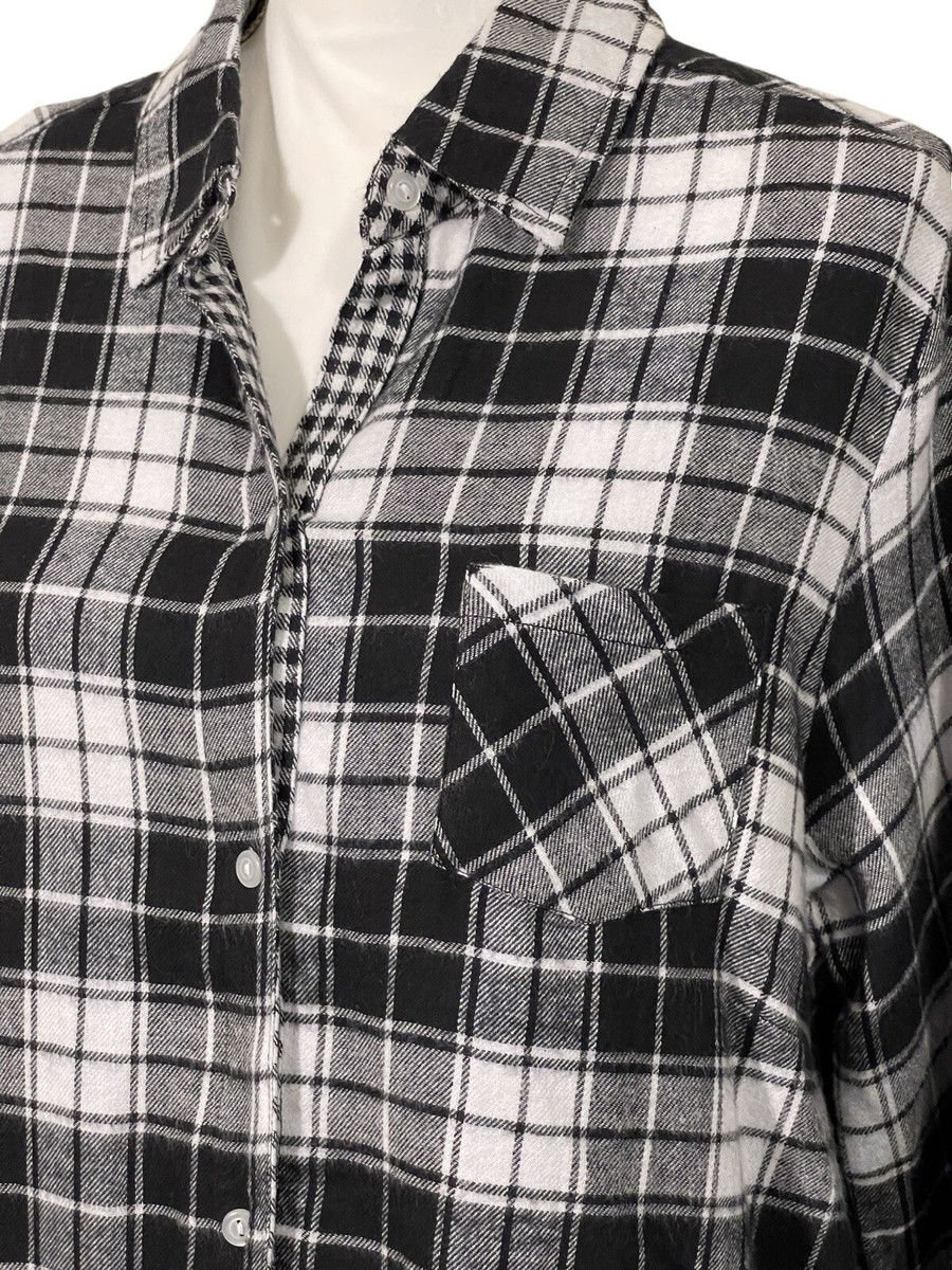 black and white plaid tunic