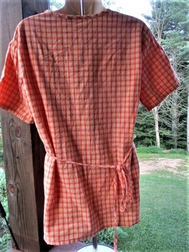 los Angeles rose Brand Scrub Top Size S - Orange /Yellow /Checks Pattern - Picture 1 of 3
