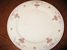 Vintage O.P.Co Syracuse China SY192 (basket/ribbons) 7" plates. set of 4  EASTER
