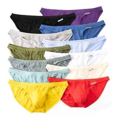 Men Sexy Shorts Cotton Thong Underwear Low-Rise Stretch G-String T-Back Briefs