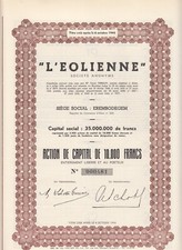 L`EOLIENNE Societe Anonyme - Belgien 1944