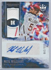 Nick Williams, Phillies —2018 Diamond Kings DK Rookie Materials Sig— #120/299