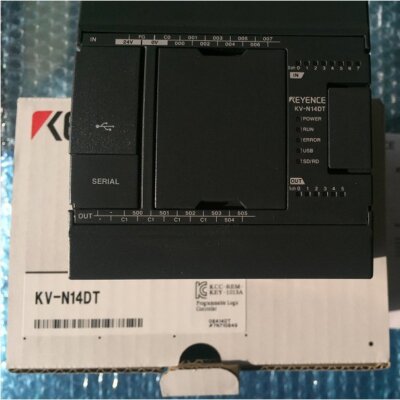 KEYENCE KV-N14DT プログラマブルコントローラ　　　４個未開封品 Base Unit, DC power supply type, Input 8 points/output 6 points