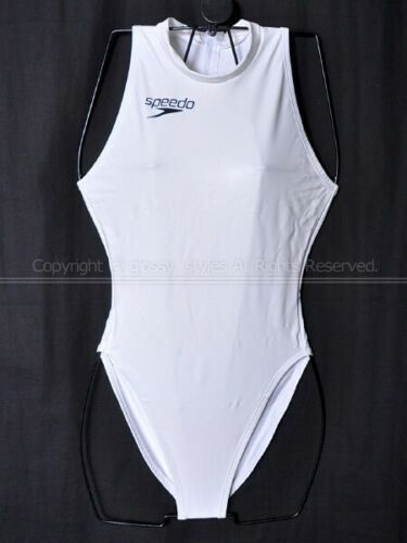 RARE Mizuno Jaspo rubber women swimsuit water polo suit polyurethane pvc wetlook - Imagen 6 de 7