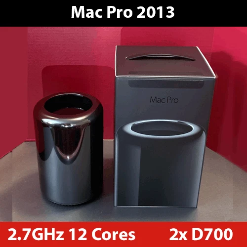 2013 Mac Pro 2.7GHz 12-Cores Dual D700 128GB RAM 2TB PCIe NVMe