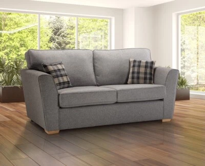 SC FURNITURE LTD Classic Modern GREY Fabric 3 Seater 2 Seat Armchair Sofa Suite INDIGO 32