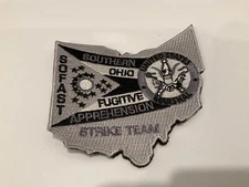 Gray Black  USMS US Marshal State shaped FUG task Force State OHIO OH Police