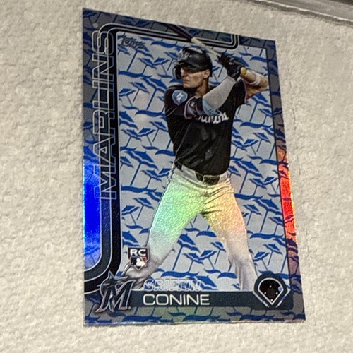 2025 Topps Serie 2 Griffin Conine #447 Ombrello Parallelo /25 RC Rookie Marlins - Foto 5 di 7