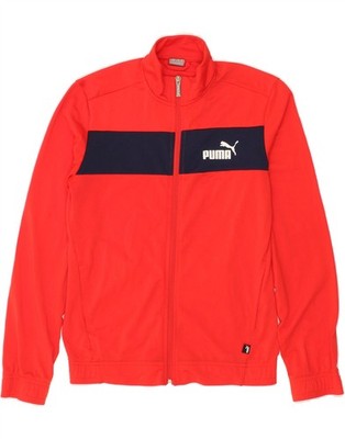 Puma Jungen Grafik Trainingsanzug Oberteil Jacke 13-14 Jahre rot gestreift Polyester BO01