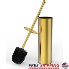 Durable Stainless Steel Toilet Brush Set W/ Long Handle  360 Degree Cleaning US