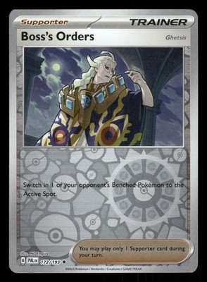 Boss's Orders 172/193 Reverse Holo Paldea Evolved NM