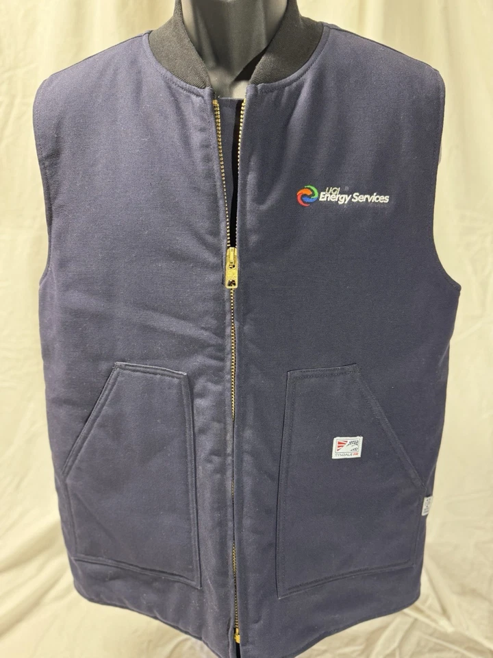 Tyndale Fr Vest XL 47 Cal Cat 4 Flame Resistant USA Work Wear Canvas Energy Svcs - Image 2 of 4