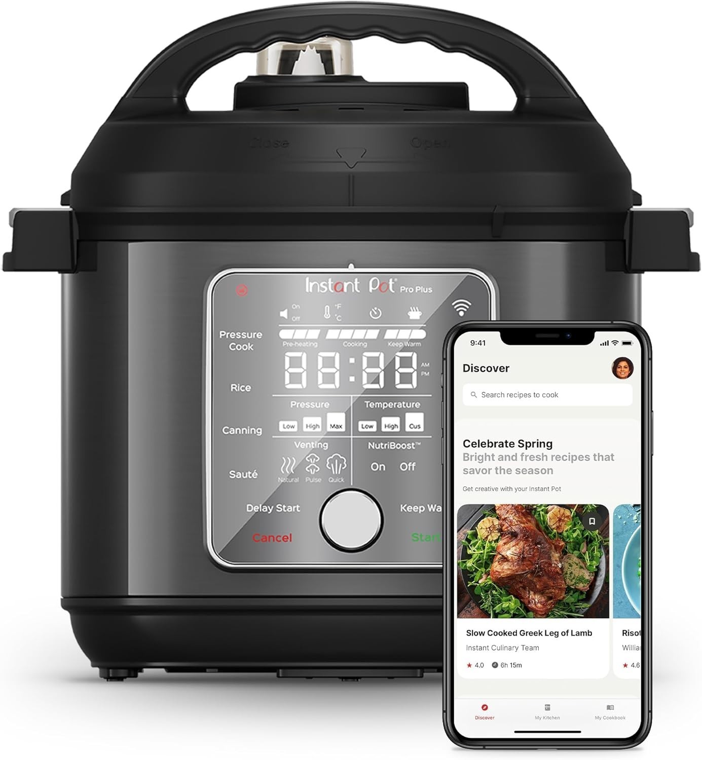 Instant Pot Pro Plus Wi-Fi Smart 10-in-1, Pressure Cooker, Slow Cooker, Rice Coo