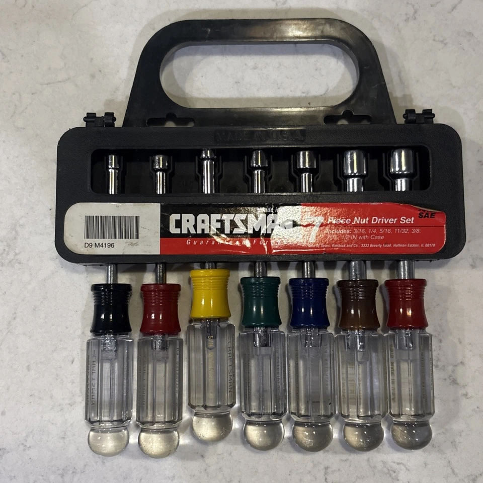 Craftsman USA 9-4196 Nutdriver Set 7 Pc. with wall holder 3/16" thru 1/2" G443 - Image 4 of 4