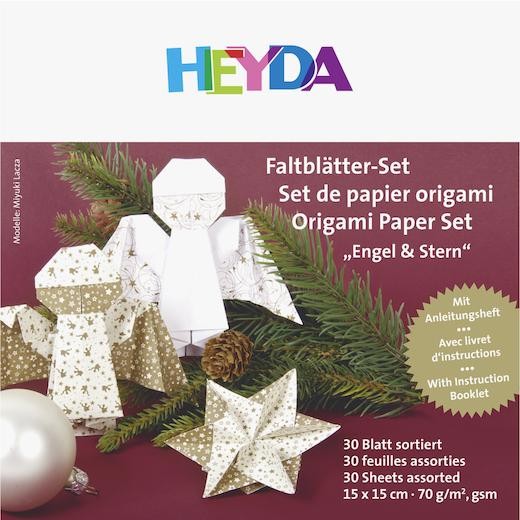 Heyda Angel & Stars Origami Paper Folding Set - 15 x 15cm