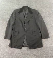 Vintage Lord West Tuxedo Jacket 46 L Black Wool Wedding Luxury Prince Edward