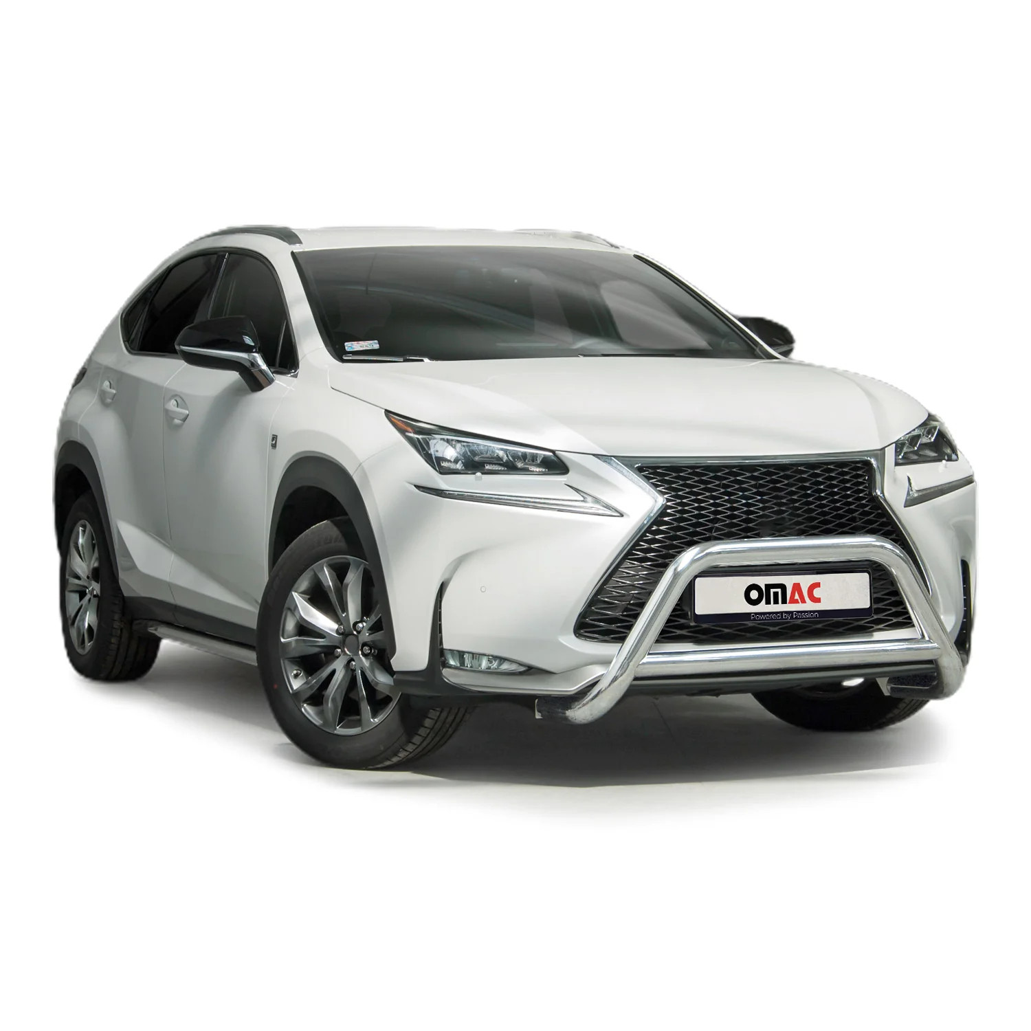 Pare-buffle avant Lexus NX évite les rayures de stationnement tube inox argent