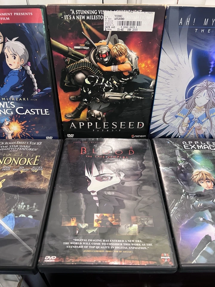 Anime dvd lot / 9 Movies / Howls Moving Castle, Appleseed,Princess Mononoke - Image 3 of 4