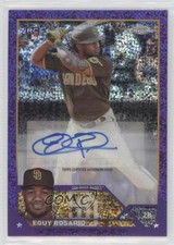 2023 Topps Chrome Update Purple Speckle Refractor 183/299 Eguy Rosario Auto 16s2