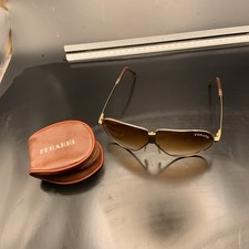 Vntg Ferarri Folding Sunglasses with Rare Brown w/Brown Trim PreOwned