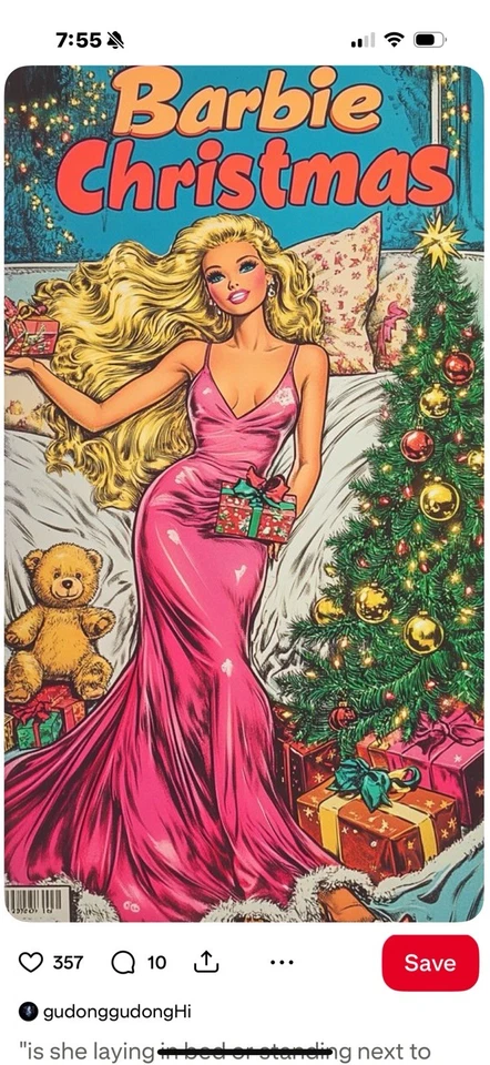 Barbie vintage Happy Holidays edición especial 1990 Navidad #4098 Mattel Foto 3 de 3