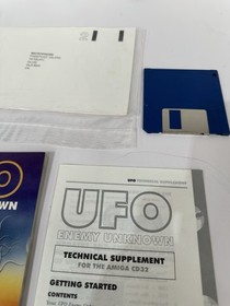 VINTAGE COMMODORE AMIGA CD32 BIG BOX UFO ENEMY UNKNOWN CIB GAME