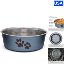 Bella Stainless Steel Bowl - Spill Proof, Dishwasher Safe for Pets