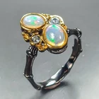 Unique ring Natural Opal Ring 925 Sterling Silver Size 7 /R471414