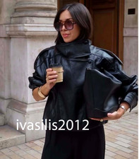 ZARA WOMAN BNWT FW25 FAUX LEATHER JACKET BLACK XS-XXL 4391/872/800 4341/872/800