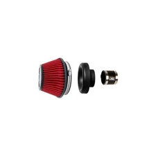 Blox Racing Shorty Round Tapered Air Filter System with Coupler Red Universal