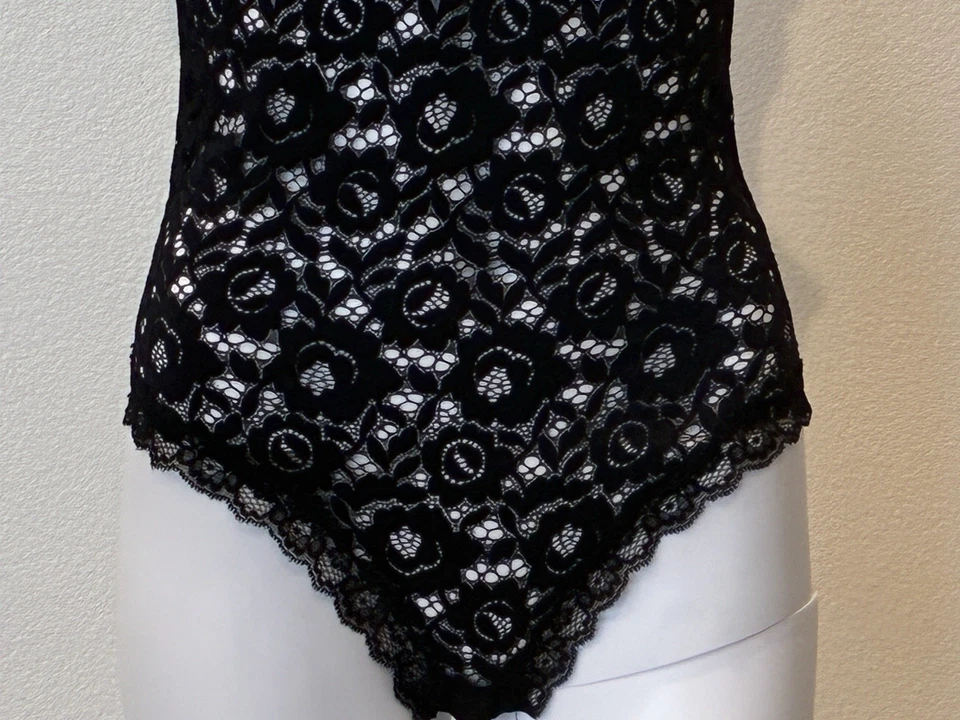 Body Marilyn Monroe Encaje Transparente Talla M Negro Acolchado Gótico Bruja Oscuro Romance Foto 3 de 4