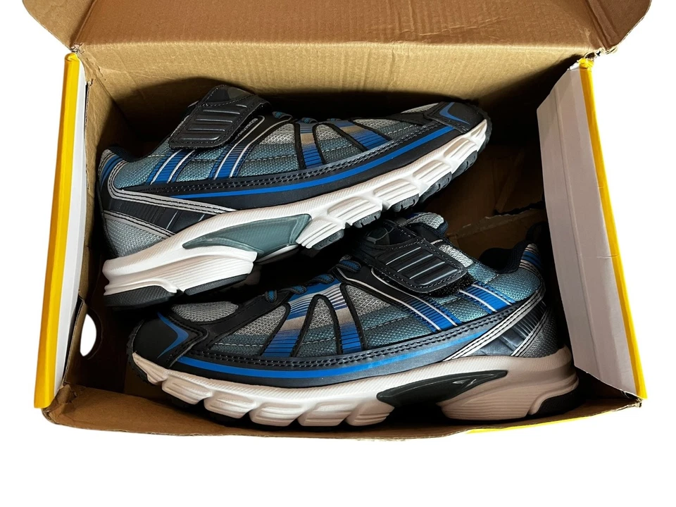 Tsukihoshi Youth Storm Boys Sneakers Size 3 Navy *BOX WEAR* Royal Hook Loop - Image 3 of 3