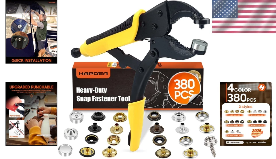 Snap Setter Tool with 100 Sets Boat Cover Snaps - Image 2 of 4