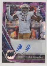 2021 Panini Prizm Draft Picks Purple Ice 84/99 Adetokunbo Ogundeji Auto w6g