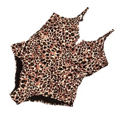Time and Tru One Piece Cheetah Swimsuit Women  s Size 2X 20W-22W 