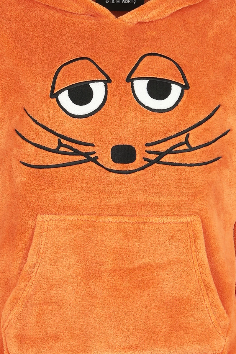 Die Sendung mit der Maus Kapuzenpullover Damen Maus - Kuschelpullover orange