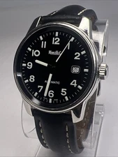 Marcello C. Nettuno 40.5mm Date Watch 3280R Automatic Cal 2824-2 Black Dial