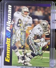 🏈1994 Emmitt Smith & Troy Aikman Auto-Pen 1 of 10,000 HOF Super Bowl MVPS 👀