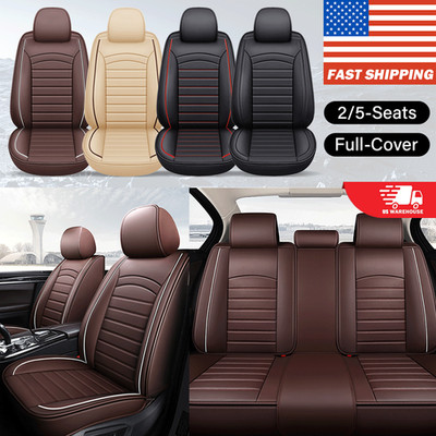For KIA Soul Leather Seat Covers 2/5-Seat Front Rear Full Set Cushion Protector