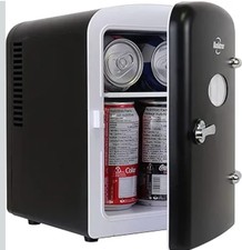 Koolatron Retro Mini Fridge For Bedrooms 12V Portable Cooler Refrigerator R280