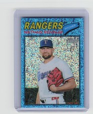 2026 Topps Heritage #40 Nathan Eovaldi Chrome Light Blue Sparkle Refractors