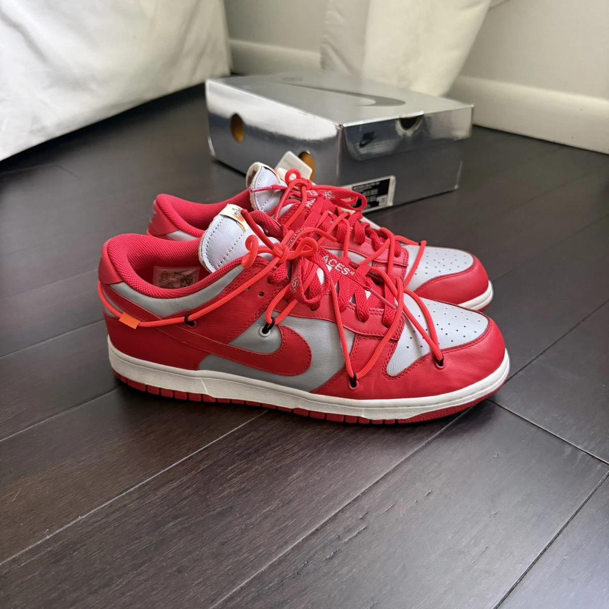 25+ Nike Dunk Low x OFF-WHITE University Red 2019 for sale