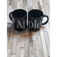 Vintage 90s Apple Computer Mac Employee Ceramic Coffee 12oz Mugs (Set Of 2)