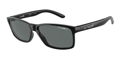 ARNETTE AN4185 41 81 Slickster Shiny Black Grey Polarized 59mm Unisex Sunglasses