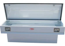 RKI M60SB-1NM Single Lid Steel Chest Tool Box w/Offset For Swb Trucks - White