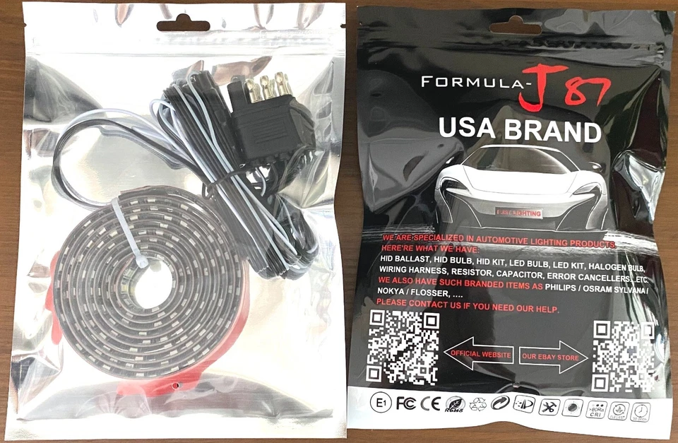 LED Strip Orange 3 Row Light Truck RV Camper Trailer Car Turn Signal Brake Stop - Image 2 of 4